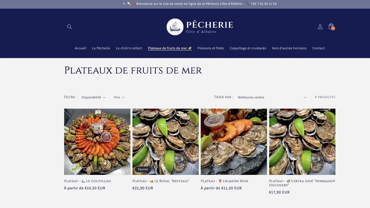 Pêcherie — Plateaux de fruits de mer